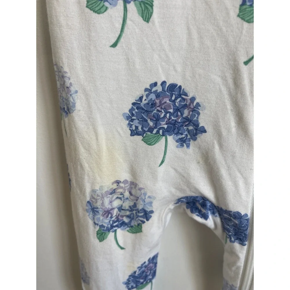 Kyte Baby Hydrangea Bamboo Zippered Footie Pajamas 6-12M